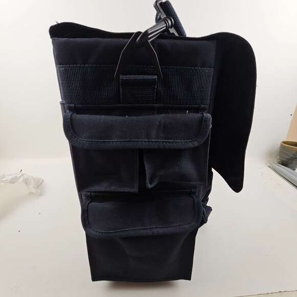 Crop In Style Bag Navy Canvas Scrapbooking Pen Holders Pockets Adjustable Strap - Picture 6 of 8